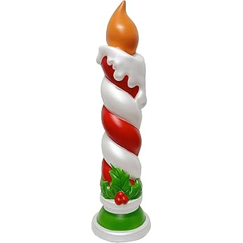 Fraser Hill Farm 40” Candle with Holly Blow Mold, Lighted Indoor & Outdoor Christmas Decoration... | Amazon (US)