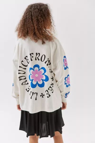 UO Life Advice Oversized Long Sleeve Tee | Urban Outfitters (US and RoW)