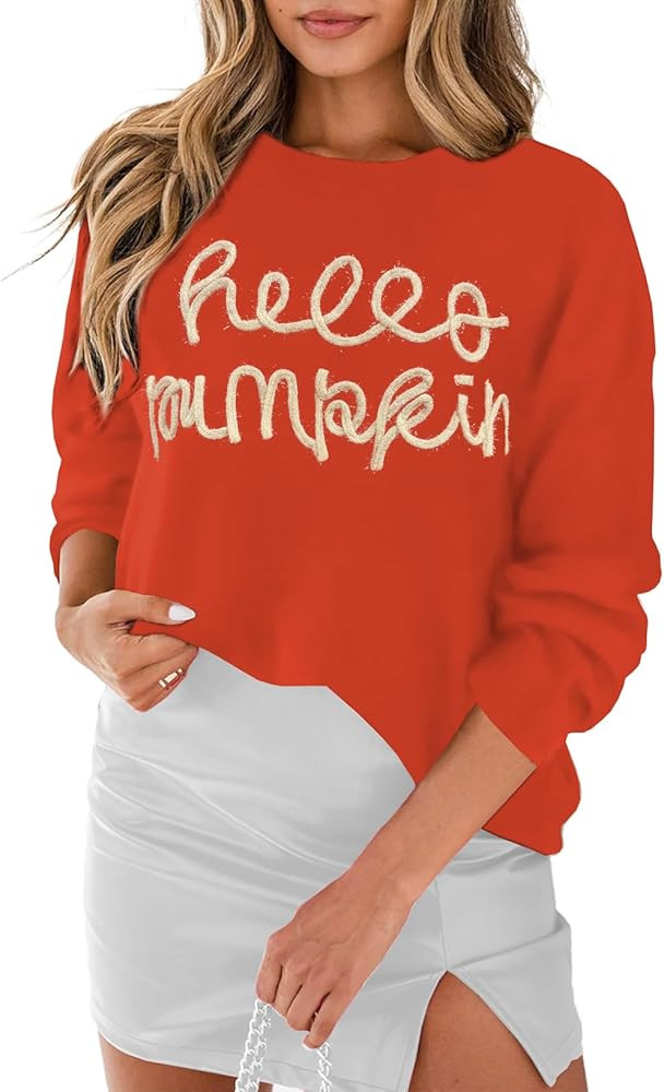 MARZXIN Women 2025 Casual Holiday Sweaters Long Sleeve Round Neck Valentine Sweater Tops Merry Ch... | Amazon (US)