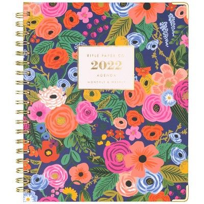 2022 Weekly/Monthly Planner Large Hardcover 9.875"x7.875" Garden Party - Rifle Paper Co. for Camb... | Target