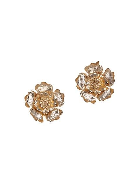 Goldtone Flower Drop Earring | Saks Fifth Avenue