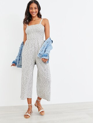 Smocked-Top Textured-Stripe Cami Jumpsuit for Women | Old Navy (US)