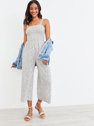 Smocked-Top Textured-Stripe Cami Jumpsuit for Women | Old Navy (US)