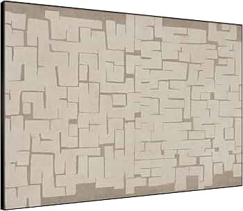 SIGNWIN 60"x72" Extra Large Framed Wall Art Abstract Geometric Maze Neutral Beige Print for Home ... | Amazon (US)