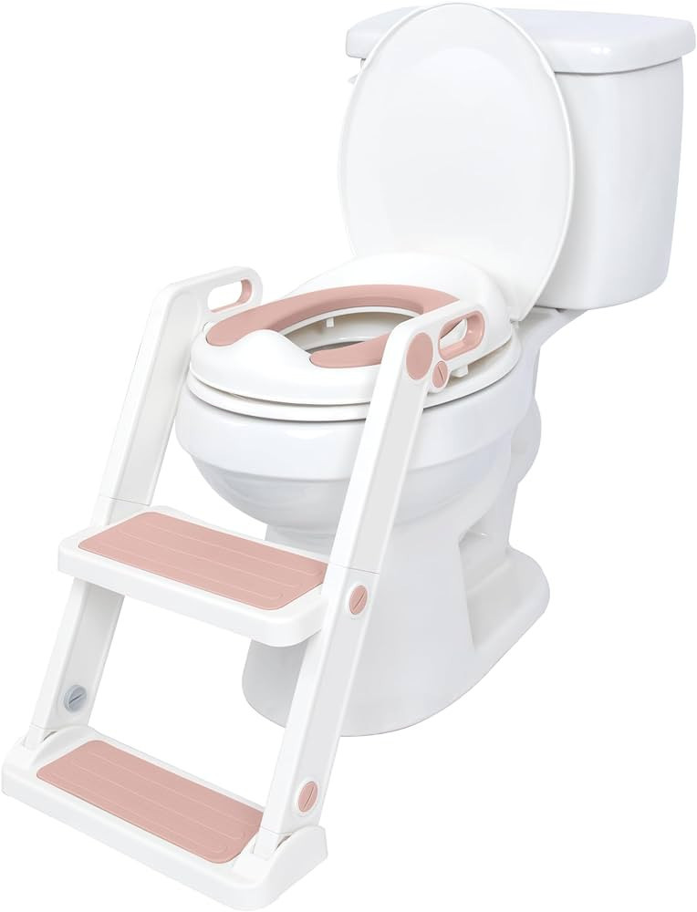 Nuby Step Ladder Toddler Potty Seat for Toilet - All-in-One Kids Potty Training Toilet Seat with ... | Amazon (US)