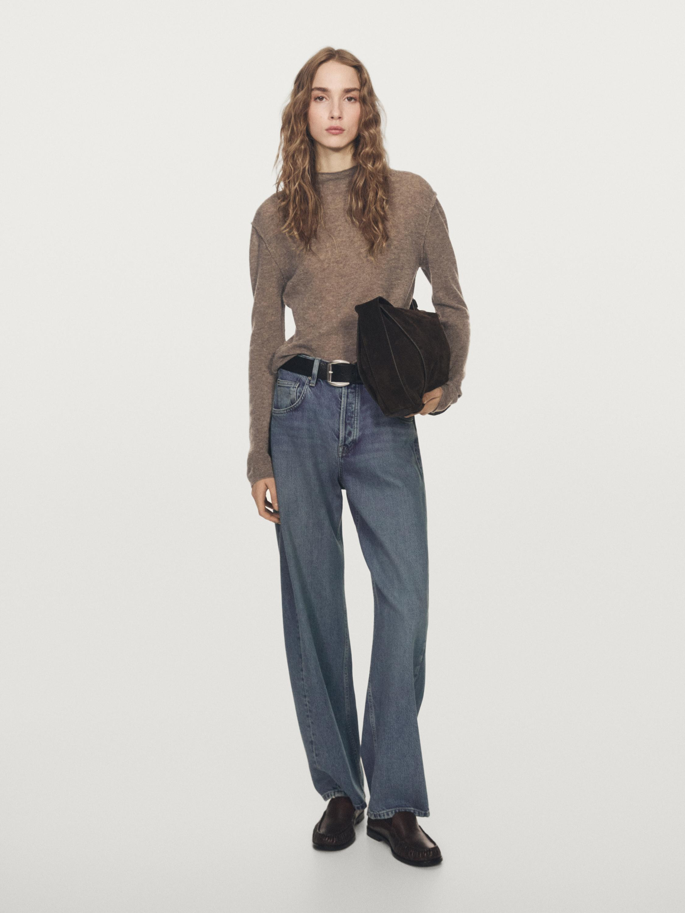 Strickpullover aus Wollmischgewebe mit Stehkragen | Massimo Dutti DE