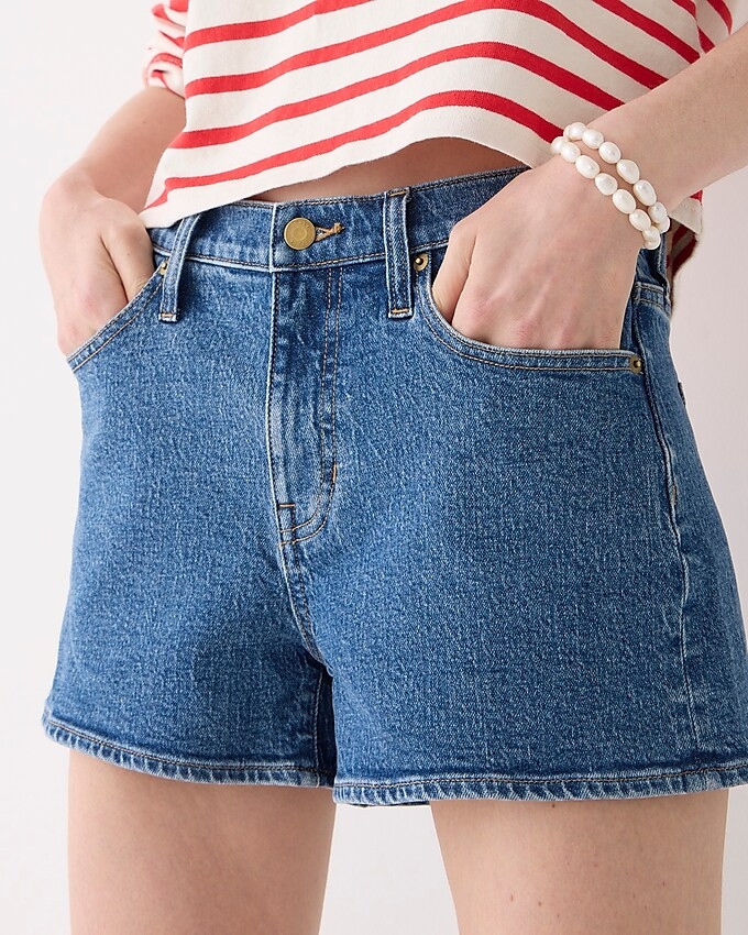 High-rise A-line denim short in ancient laurel wash | J. Crew US