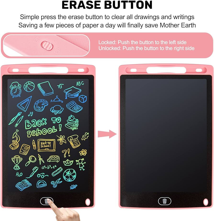 LCD Writing Tablet, 2 Packs Drawing Pads for Kids 3 4 5 6 Years Old 8.5 Inch Colorful Lines Doodl... | Amazon (US)