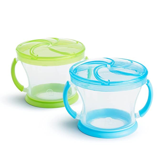 Munchkin Snack Catcher, 2 Pack, Blue/Green | Amazon (US)