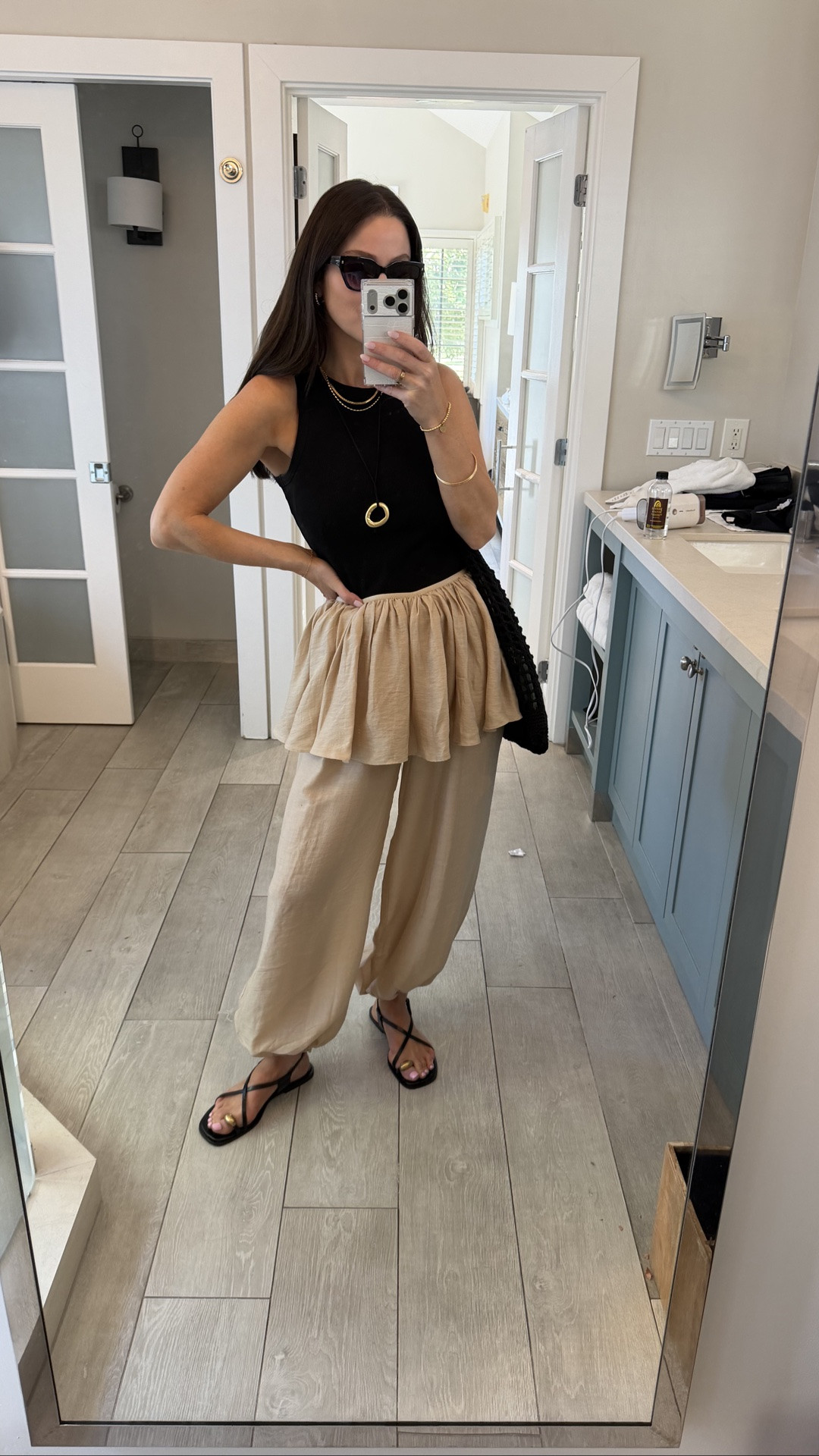 These pants look like the $3200 pants but for under $50! I did my true size. I also linked other affordable options without the peplum! Tank true to size and the bathing suit is great and also true to size. As are the shoes!

#LTKootd #LTKOver40 #LTKTravel