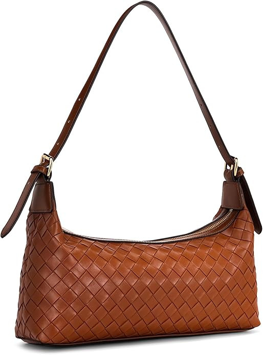 molshine Women's Hobo Shoulder Bags, PU Leather Woven Tote Handbag, Underarm Braided Evening Clut... | Amazon (US)