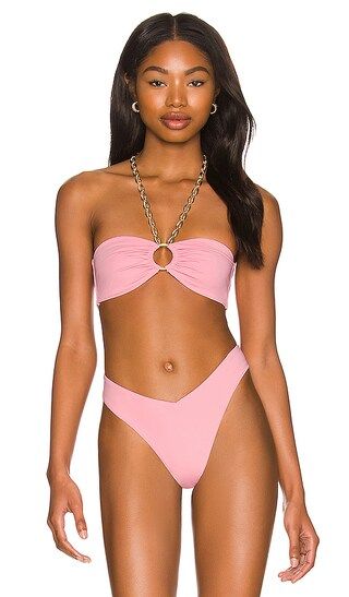 Necklace Bandeau Bikini Top in Baby Pink | Revolve Clothing (Global)