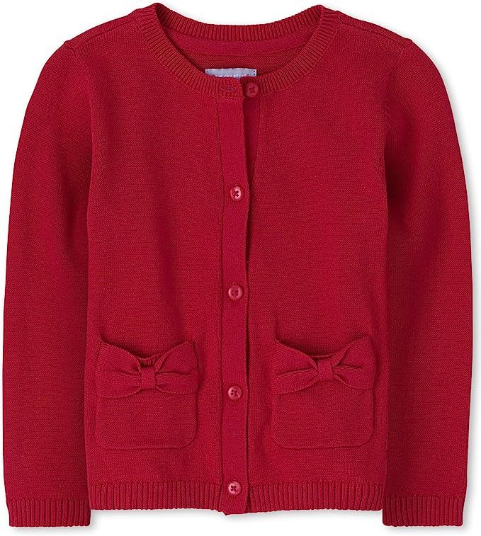The Children's Place Baby Toddler Girls Bow Pocket Cardigan | Amazon (US)