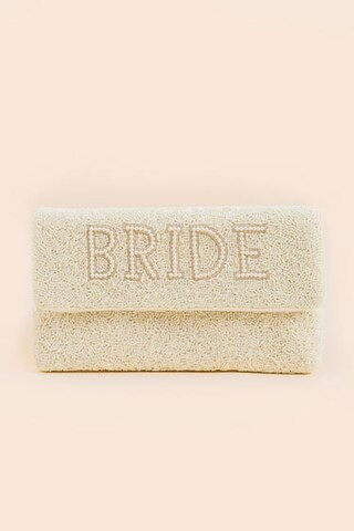 Bride Pearl Beaded Foldover Clutch  - francesca's | Francesca's