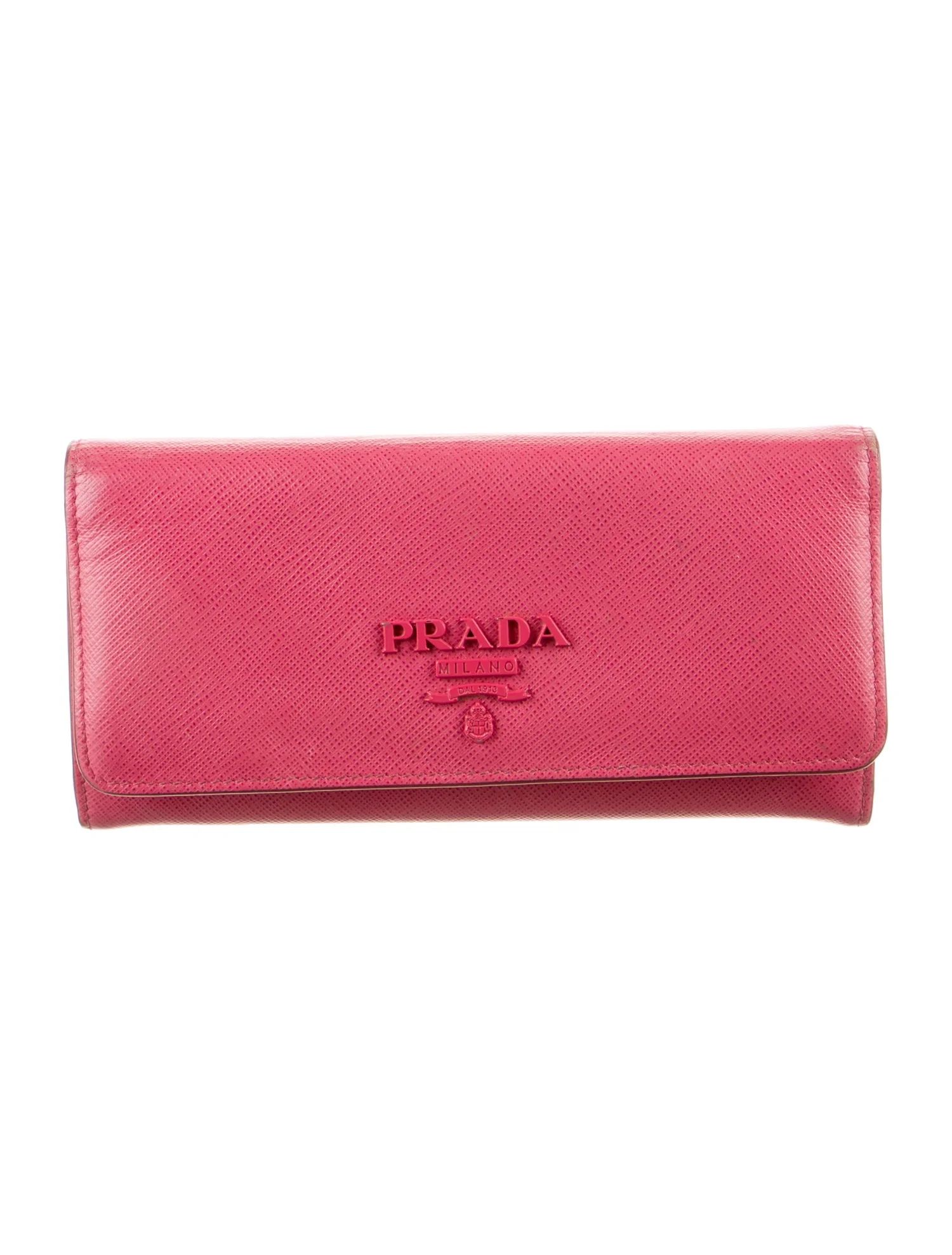 Saffiano Lux Leather Trifold Wallet | The RealReal