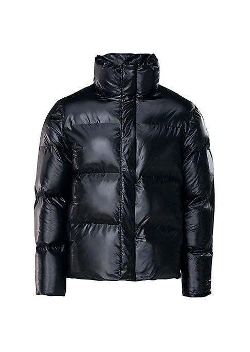Rains Women's Boxy Insulated Puffer Jacket - Shiny Black - Size XS/Small | Saks Fifth Avenue