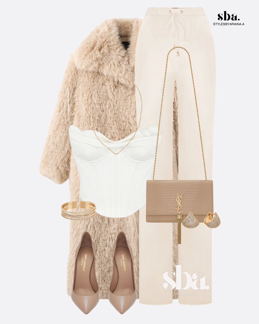 A soft statement in champagne tones ✨

Thanksgiving, holiday outfit, winter outfit, chic neutrals, monochrome look, faux fur coat, corset top, wide leg pants, neutral tones, beige outfit, champagne tones, festive fashion, elegant outfit, minimalist glam, ysl bag, pointed heels, gold jewelry, soft glam, winter style, date night look, classy outfit, christmas dinner outfit, new years look, fashion inspo, feminine style, timeless look

#LTKStyleTip #LTKHoliday