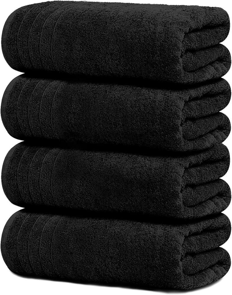 Tens Towels Pack of 4 Extra Large Bath Towels 30 x 60 Inches, 100% Cotton, Larger & Lighter Weigh... | Amazon (US)