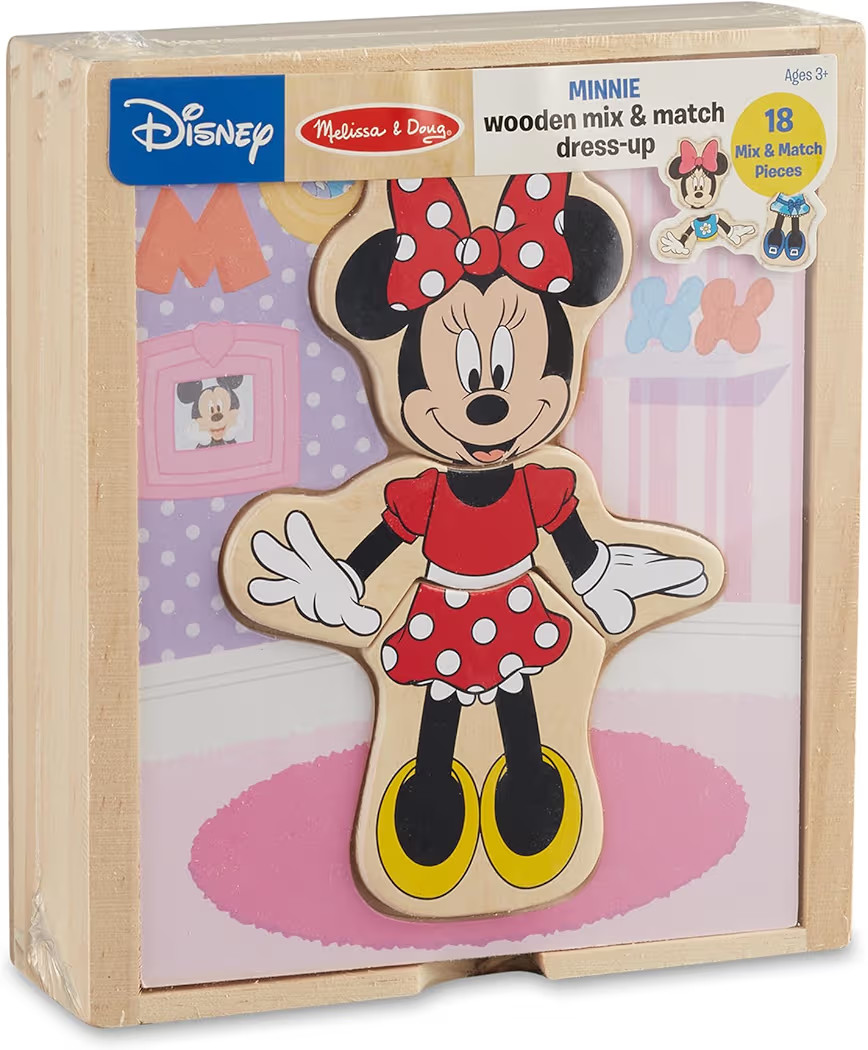 Melissa & Doug Disney Minnie Mouse Dress-Up Puzzle, 18 Pieces Mix and Match Outfits, Sorting & Ma... | Amazon (US)