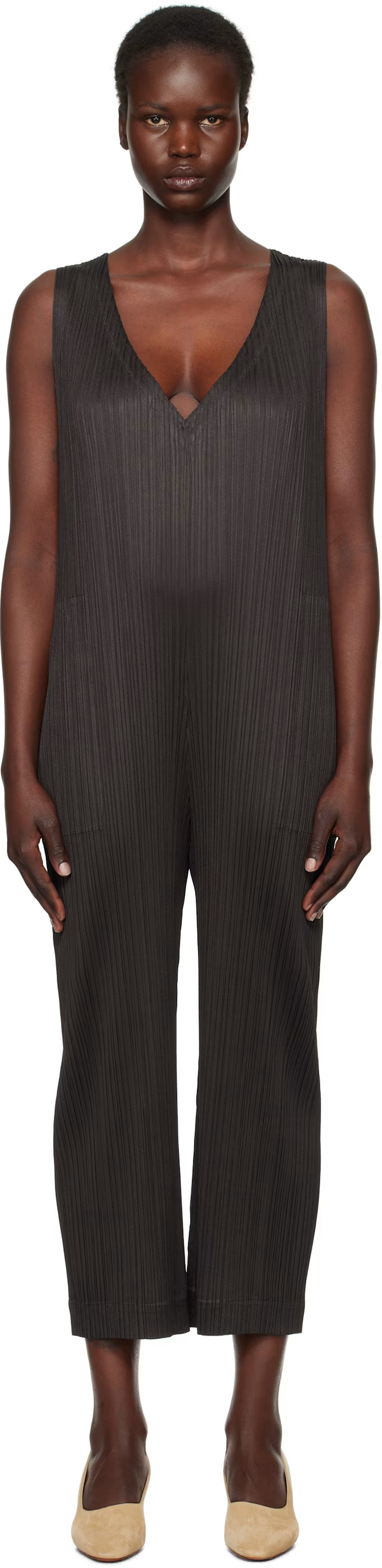 PLEATS PLEASE ISSEY MIYAKE - 브라운 먼슬리 컬러 디셈버 점프수트 | SSENSE