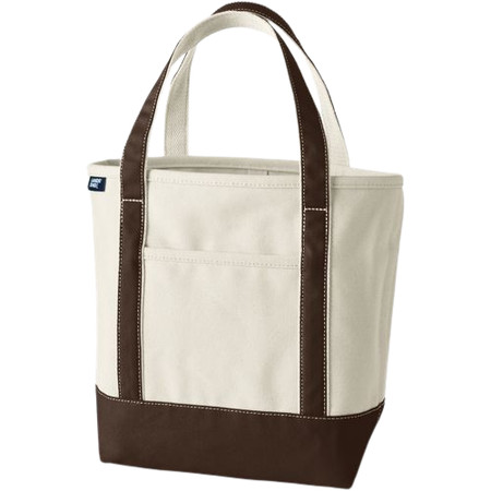 Medium Natural 5 Pocket Open Top Canvas Tote Bag | Lands' End (US)