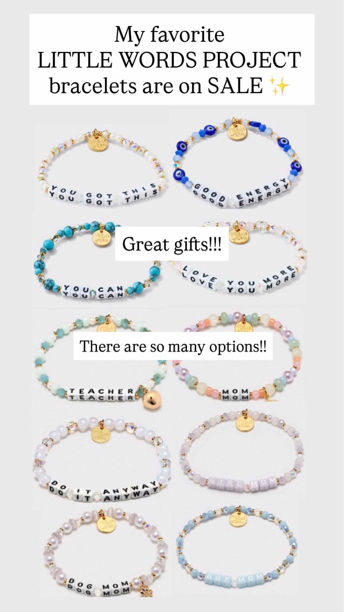 Little Words Project bracelets are only $20 right now!!!!

#LTKMothersDay #LTKSaleAlert