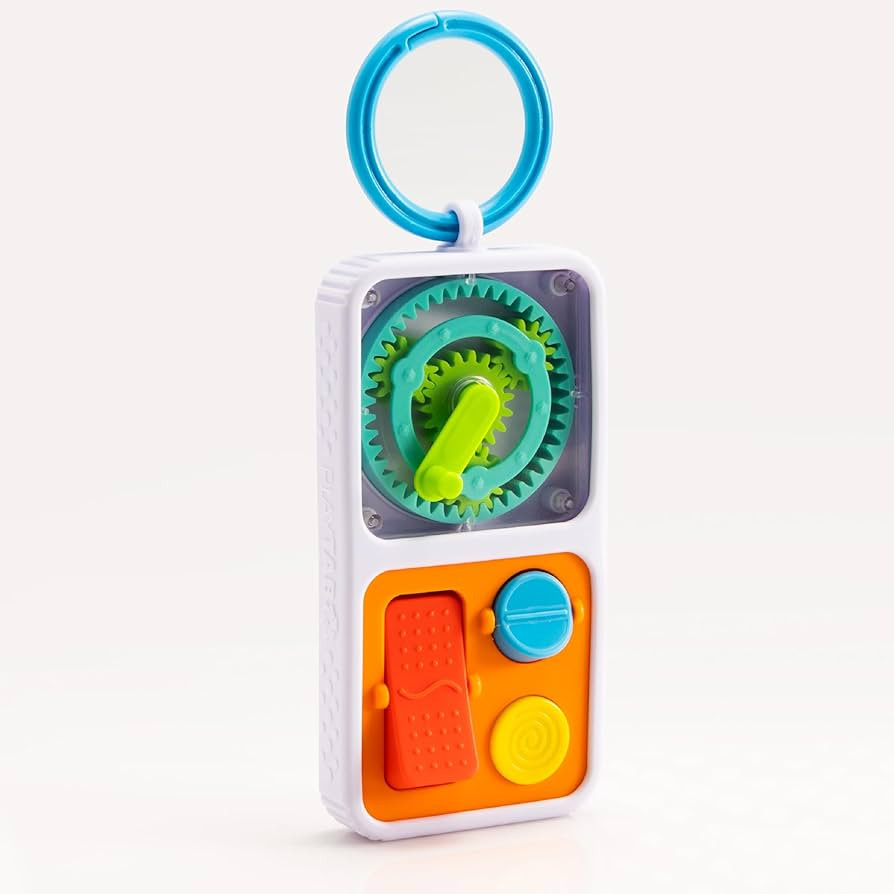 Fat Brain Toys PlayTab Go, Portable Sensory Activity Board with a Clip Ring to Attach to Diaper B... | Amazon (US)