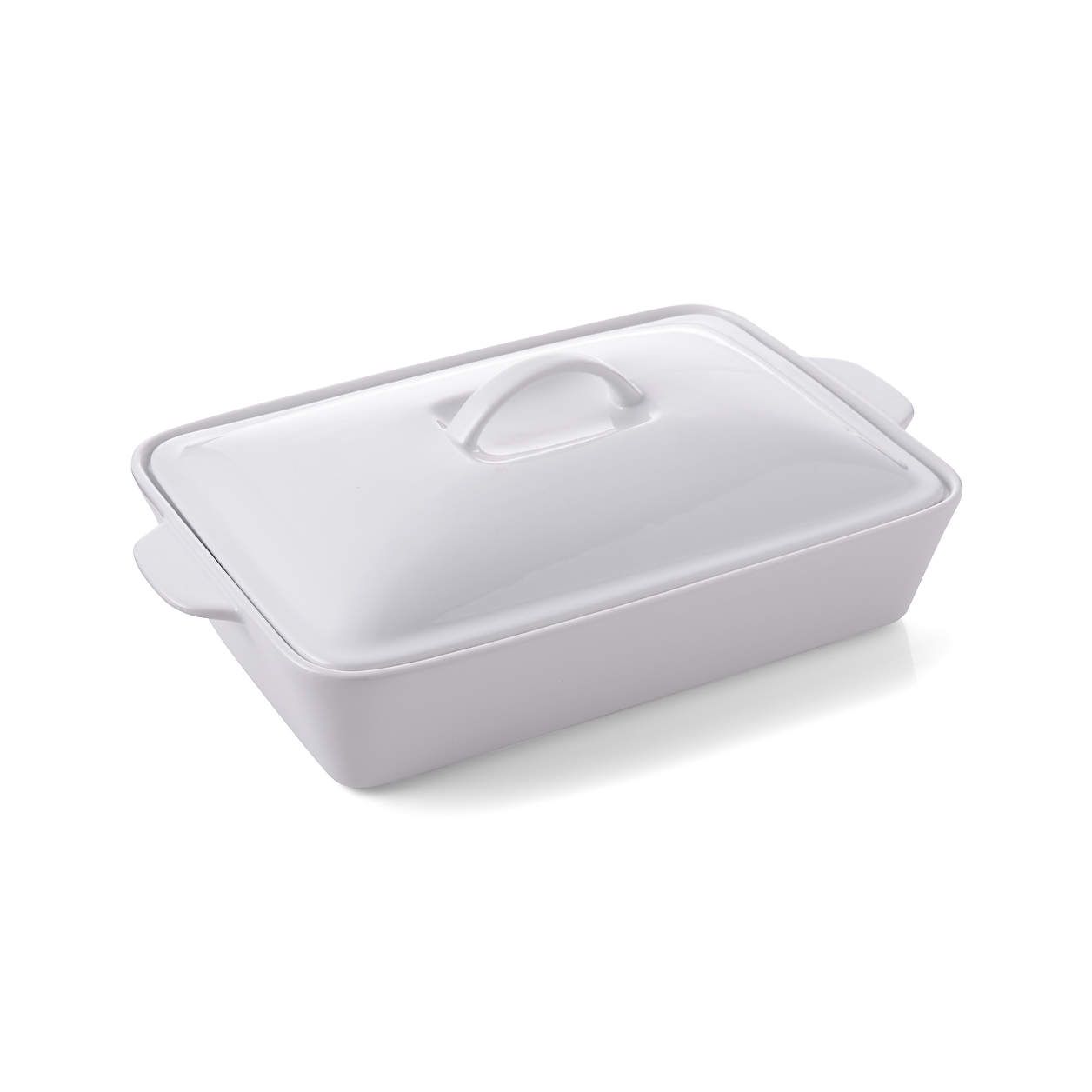 Potluck White Covered Baking Dish + Reviews | Crate and Barrel | Crate & Barrel