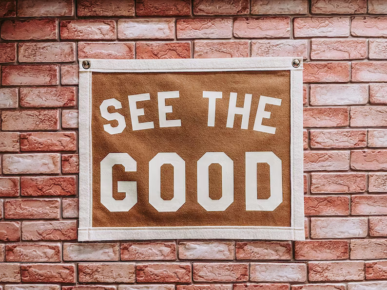 See the good Banner | Felt Pennant Flag Banner | Vintage style Banner | Wall Decor | Wall Hanging... | Etsy (US)