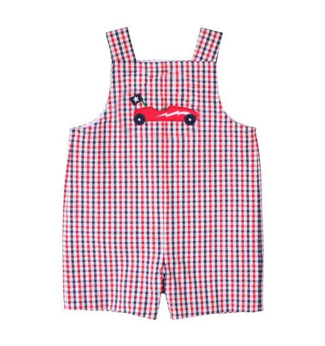 Florence Eiseman Stripe Knit Shortall With Tennis Rackets | JoJo Mommy