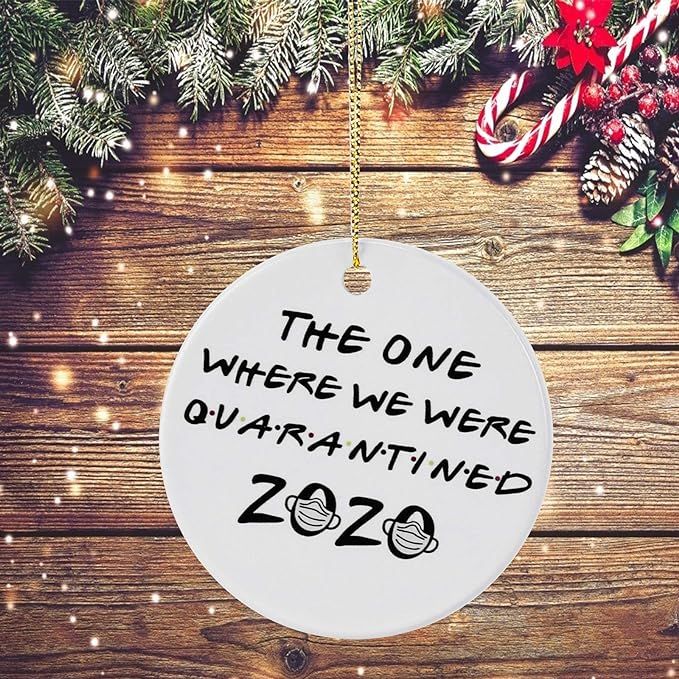2020 Christmas Ornament Quarantine,Funny Ceramic Christmas Tree Haning Decorations, White Elephan... | Amazon (US)