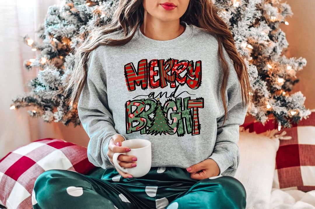 Christmas Sweatshirt, Womens Christmas Sweatshirt, Christmas Sweatshirts for Women, Christmas Wom... | Etsy (US)