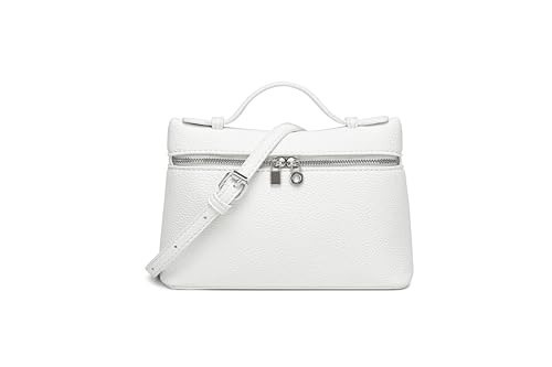 Afashor Fashion Top-Handle Bags for Women Soft Leather Shoulder Handbag White | Amazon (US)