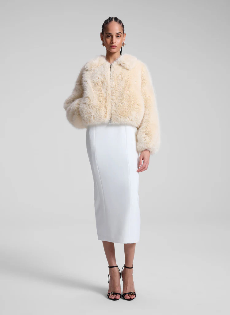 Esme Embellished Faux Fur Jacket | A.L.C