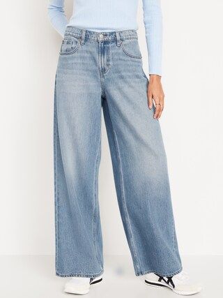 Mid-Rise Baggy Wide-Leg Jeans for Women | Old Navy (CA)