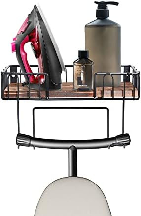 DB Ironing Board Hanger Wall Mount, Ironing Iron Board Wall Mount with Shelf, Metal Iron Holder W... | Amazon (US)