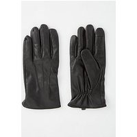 Very Man Leather Gloves - Black, Black, Men | Very (UK)