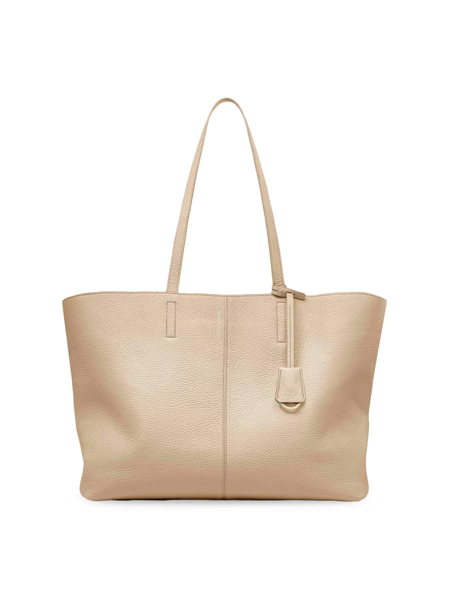 Large Leather Zipped Soft Tote | Saks Fifth Avenue