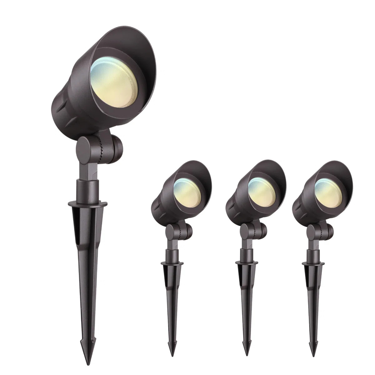 Oil Rubbed Bronze Low Voltage Integrated LED Aluminum Pathway Light Kit 4 Pack | Wayfair North America