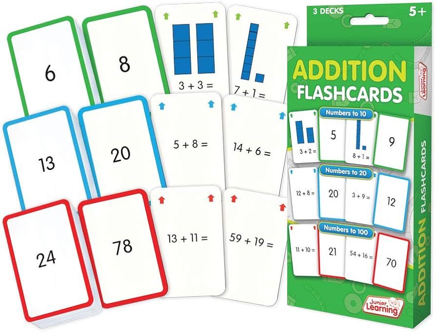Junior Learning JL204 Addition Flashcards Medium | Amazon (US)