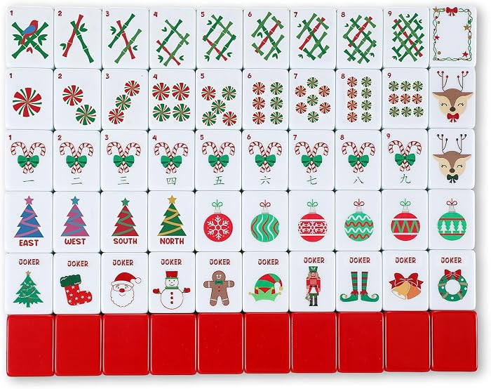 160 Pcs Christmas American Mahjong Set Only, 1.2 x 0.87 Inches | Amazon (US)