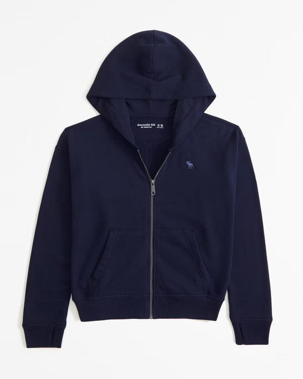 essential icon full-zip hoodie | Abercrombie & Fitch (US)