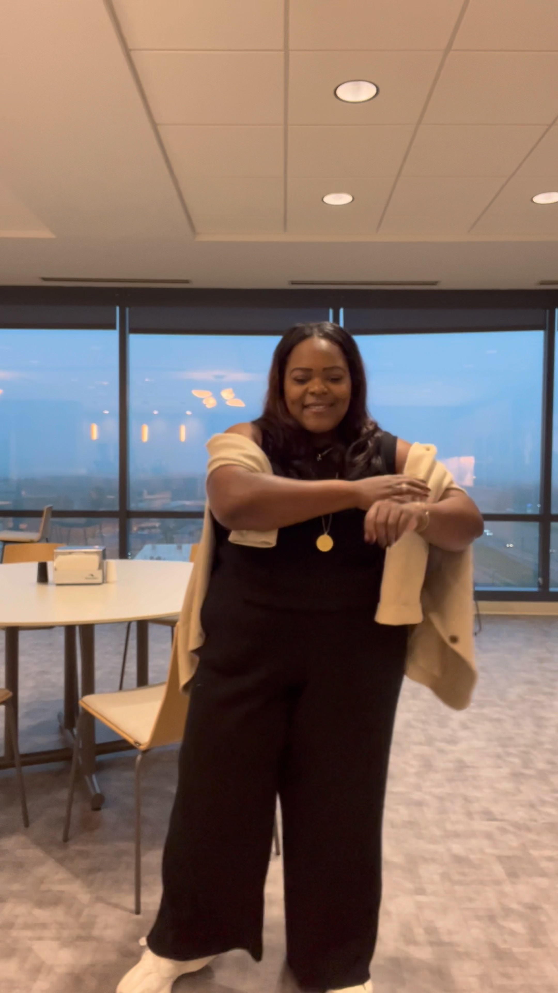 Casual Friday petite curvy workwear ootd! Love this black knit sweater set from Walmart! Added a knit blazer from J. Crew Factory to make it a bit more dressy for the office! 

#LTKVideo #LTKCyberWeek #LTKSaleAlert