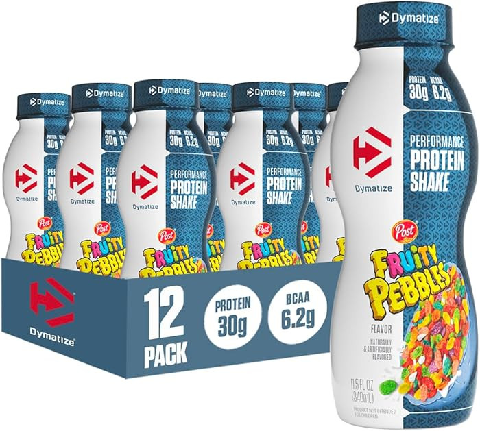 Dymatize Performance Protein Shake, Fruity Pebbles, 30g of Protein, 6.2g BCAA for Muscle Recovery... | Amazon (US)