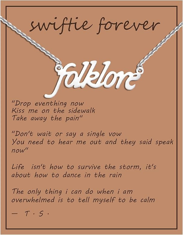 COTATI Taylor Necklace Swifties Album Music Lover Mid night Eras Speaknow Fearless All too well F... | Amazon (US)