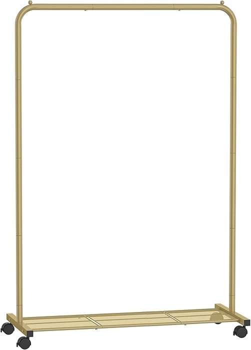 SONGMICS Clothes Rack with Wheels, Clothing Rack for Hanging Clothes, 25.4 mm Metal Garment Rack ... | Amazon (US)