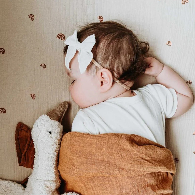 Boho Baby Bows Baby Headband Set Baby Girl Hair Bows - Etsy | Etsy (US)