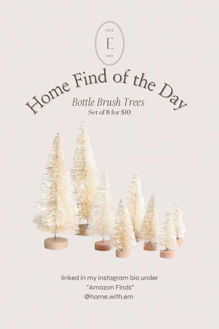 The home find of the Day is this set of cream brush bottle Christmas trees! I have these all over my house during the holiday season! They are the perfect little neutral Christmas decor piece to spruce up any corner of your home during Christmas time!

#LTKHoliday #LTKSeasonal #LTKhome