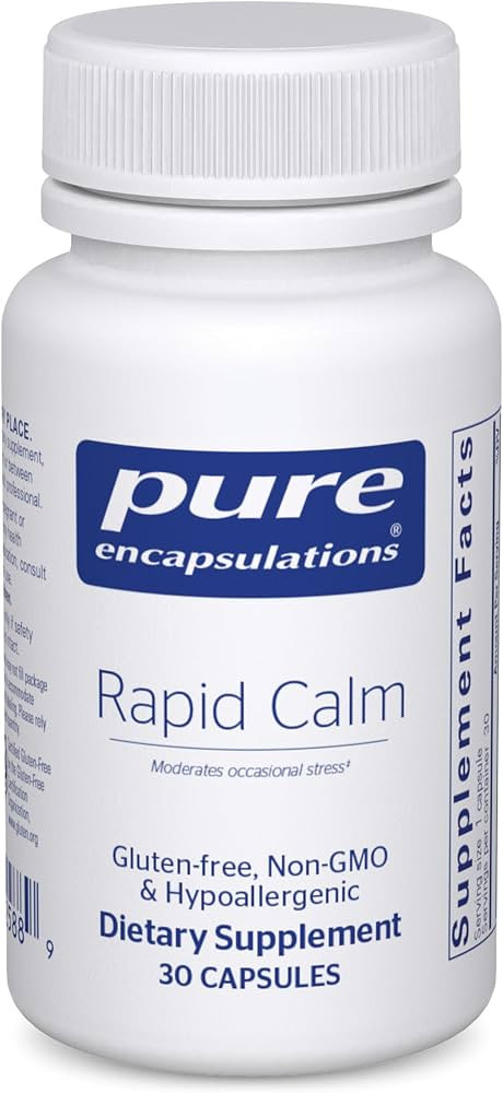 Pure Encapsulations Rapid Calm - Stress & Sleep Support Supplement - Contains Vitamin B6, Zembrin... | Amazon (US)