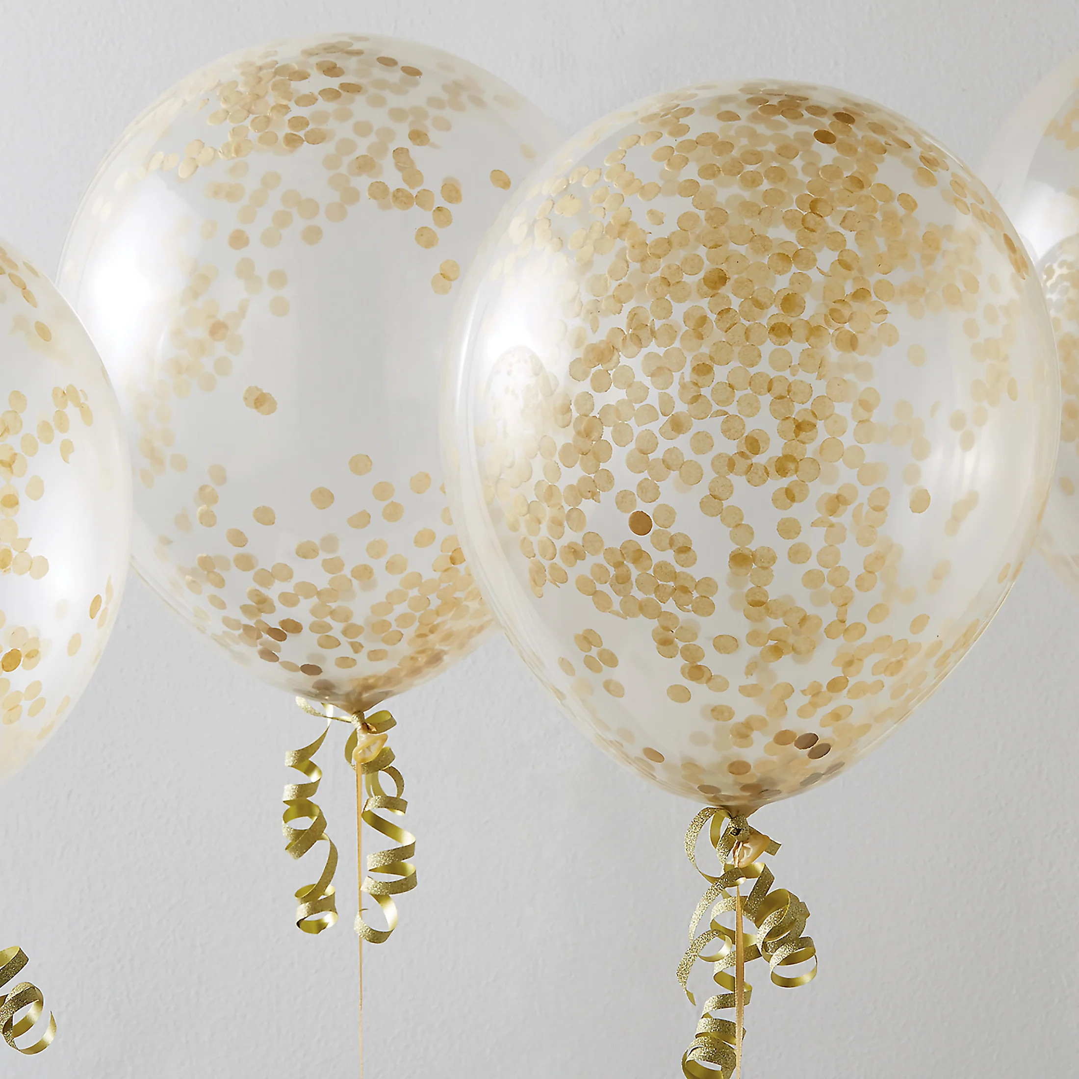 Way to Celebrate 12 Inch Gold Confetti Helium Quality Balloons, 6 Count, 1 Package - Walmart.com | Walmart (US)